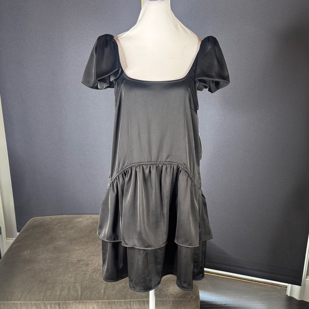 Women’s Black Scoop Bow Mini Dress Size XXL 20 NEW